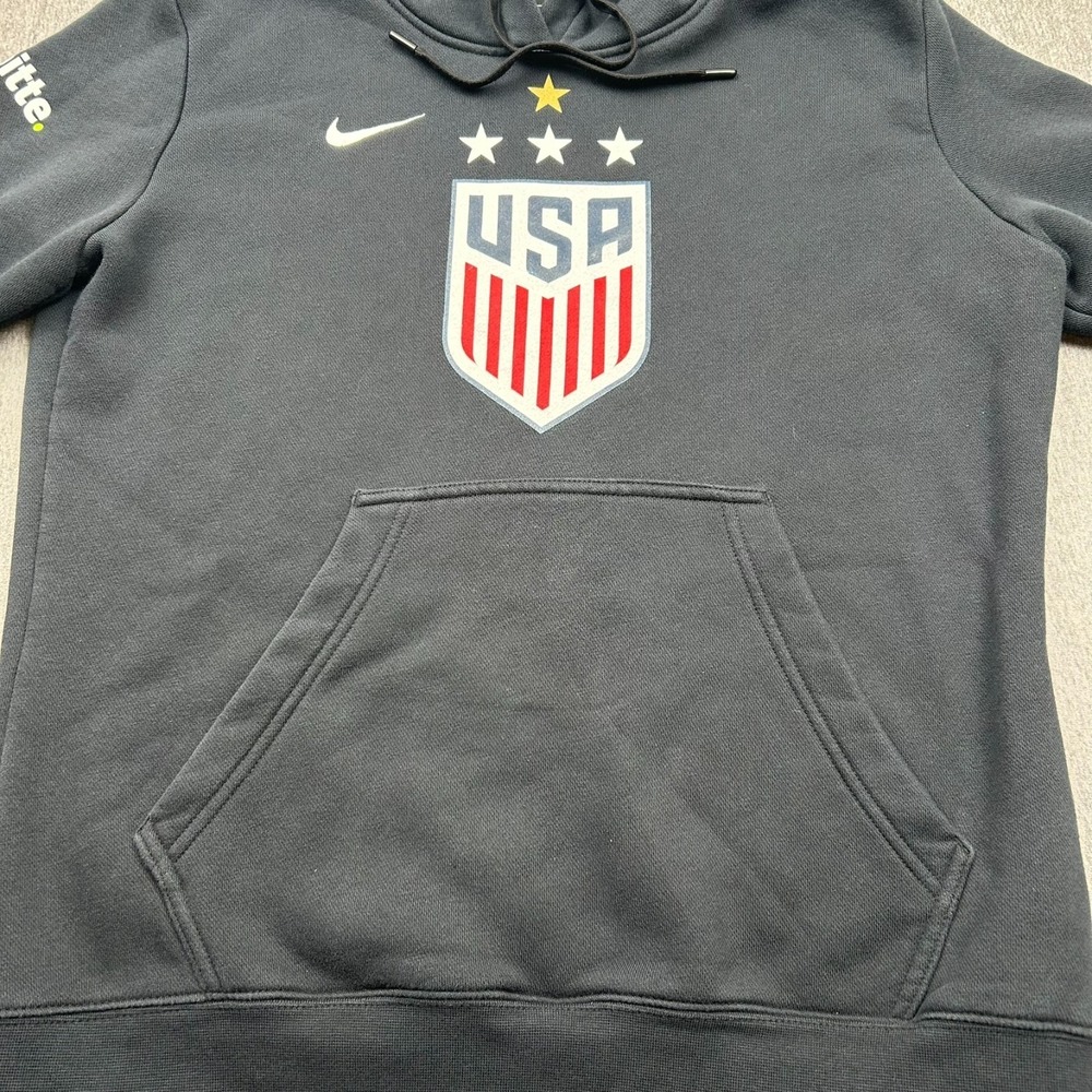 Nike Club Fleece USA Soccer Hoodie Sweatshirt Womens Medium Black Pullover *LOGO - Picture 4 of 16